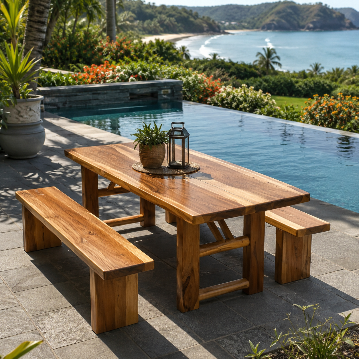 Poolside Benches