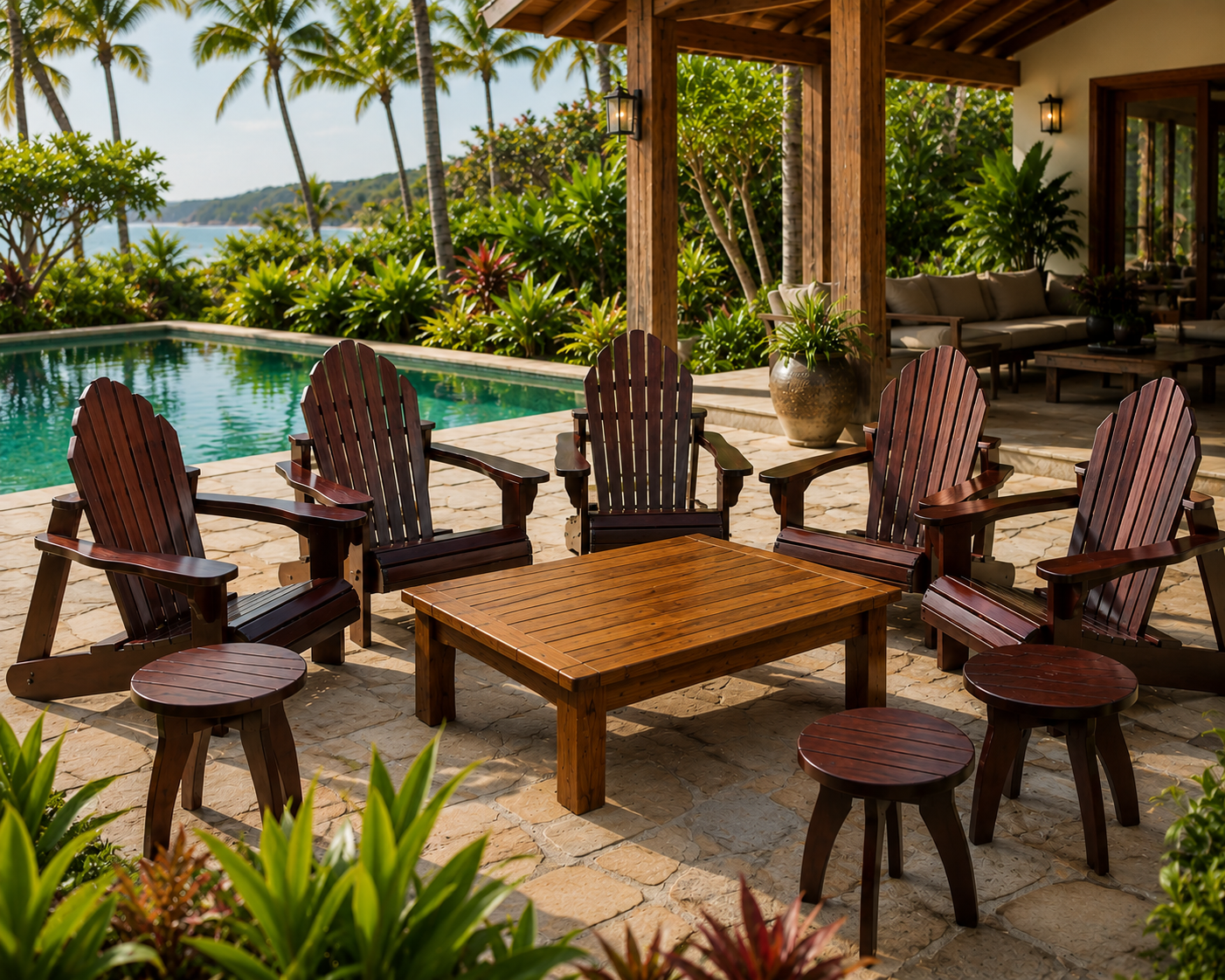 Tropical Poolside Conversation Set